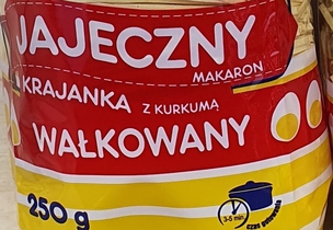 Makaron jajeczny krajanka z kurkumą 250g