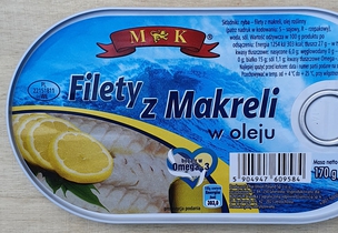 Filety z makreli w oleju 170g