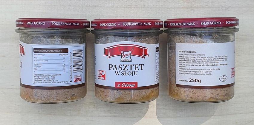 Pasztet w słoju z górna 250g