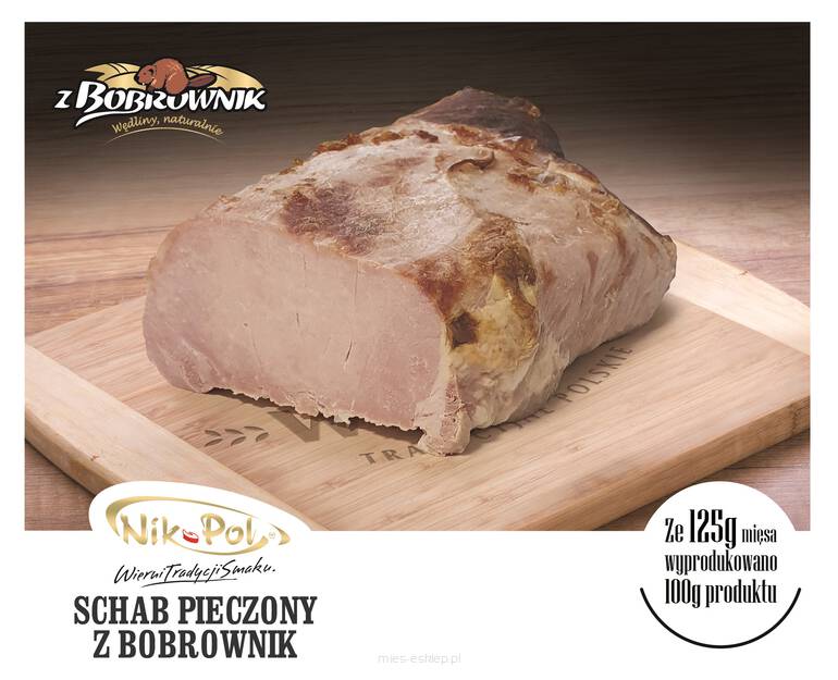 Schab pieczony z bobrownik