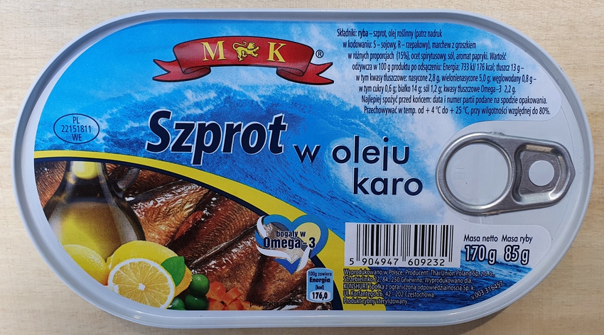 Szprot w oleju karo 170g